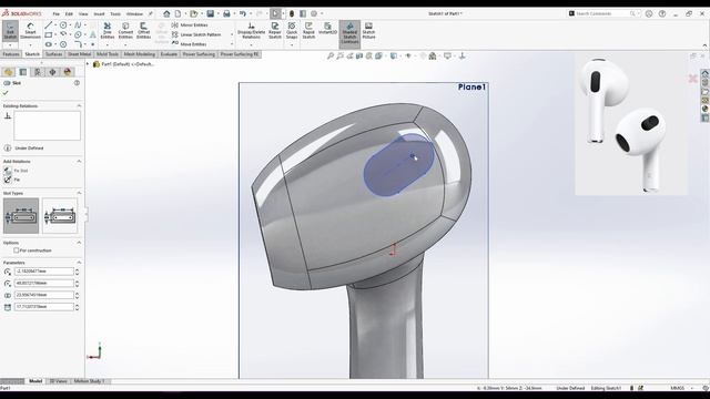 Advanced Surfacing - Modeling AirPods 3 | SOLIDWORKS