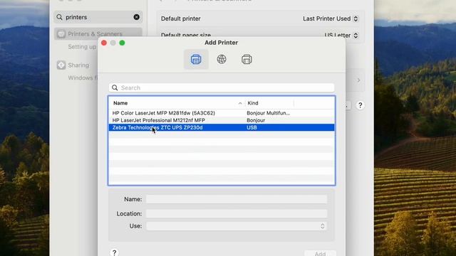 Here's how to add a UPS-supplied Zebra ZP230d Printer to macOS Sonoma смотреть онлайн