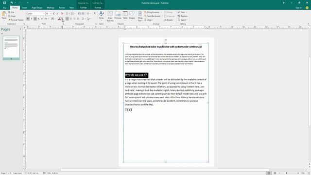 How to change text color in publisher with custom color windows 10 смотреть онлайн