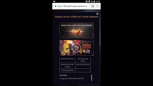 Nhận trang phục miễn phí vào ngày 3-9 và IPHONEX mạ vàng 24k - Sự kiện hot Liên quân mobile смотреть онлайн