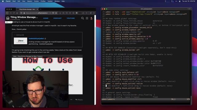 Yabai - Tiling Window Manager for macOS - A First Look - Effective Remote Work смотреть онлайн
