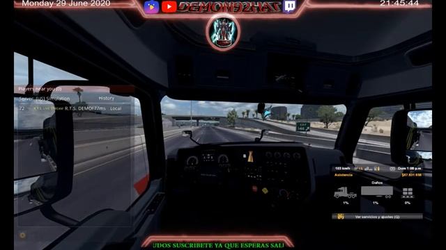 🔴AMERICAN TRUCK SIMULATOR RUTA DE BAKERSFIELD A ROSWELL LLEVANDO ZUMO DE FRUTAS CON EL MACK ANTHEM смотреть онлайн