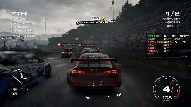 GRID 2019 - GTX 1060 | Ryzen 5 3600 | Detailed Benchmark смотреть онлайн
