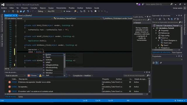 how to create a calculator in c # visual studio 2015 смотреть онлайн