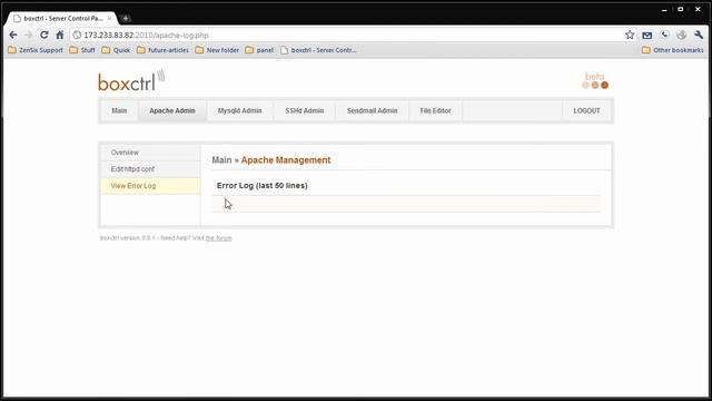 BoxCtrl Web Server Control Panel Demo смотреть онлайн