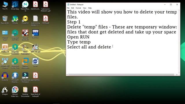 Delete Temporary file [ temp vs %temp%] смотреть онлайн