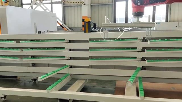 Manipulator together with profile rack of automatic aluminum window production line смотреть онлайн