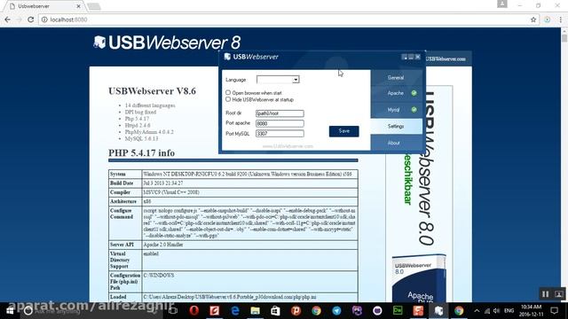 Setting up a portable PHP web server смотреть онлайн