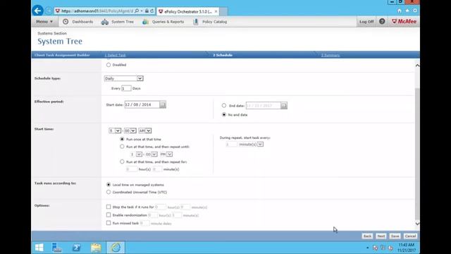 Tutorial - Learn how to Modify Scheduled Scan Time for McaFee Single System in ePO смотреть онлайн