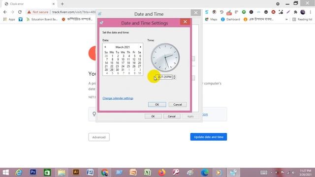 your clock is behind windows 7,8, 8.1,10 fix problem solve l how to Your clock is behind error смотреть онлайн