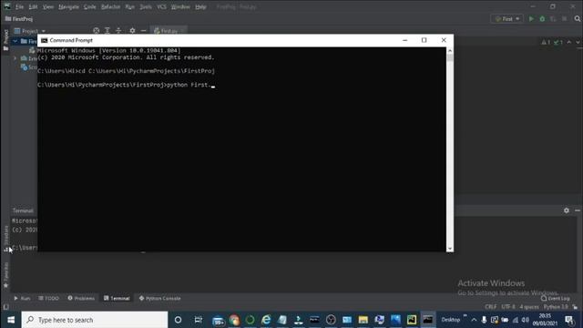6. Executing program from windows CMD смотреть онлайн