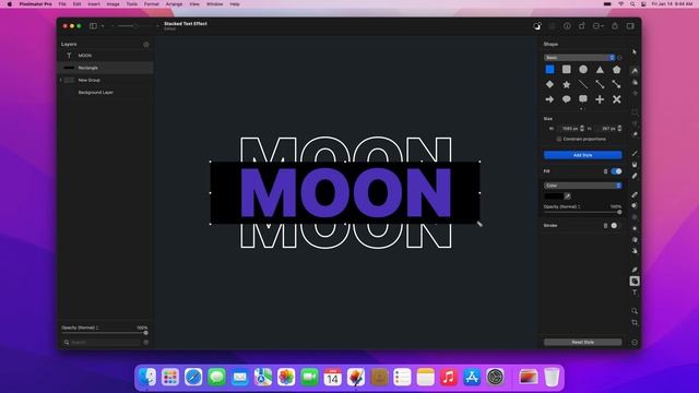 Stacked Text Effect – Pixelmator Pro Tutorial смотреть онлайн