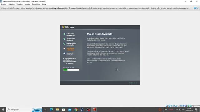 Instalando windows server 2003- Virtual Box смотреть онлайн