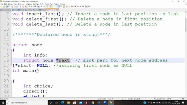 Linked List Menu Driven Program Structure смотреть онлайн