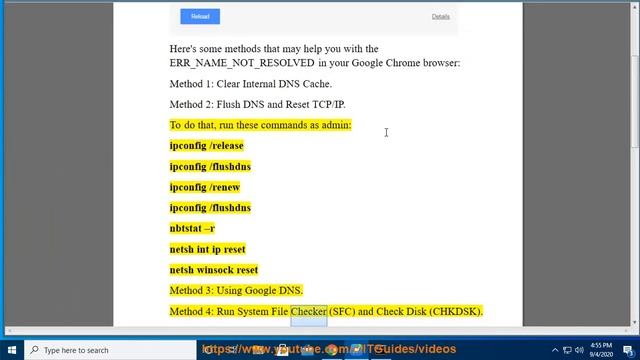 Fix ERR_NAME_NOT_RESOLVED in Google Chrome смотреть онлайн