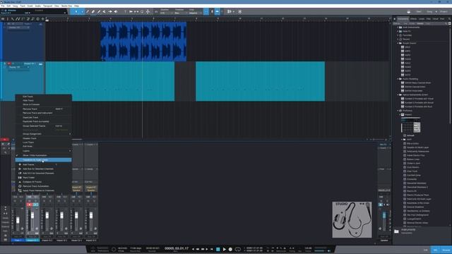 (Studio one-23) Track تحويل الإنسرت والانسترومنت الى صورة الأوديو للتخفيف من استهلاك المعالج смотреть онлайн