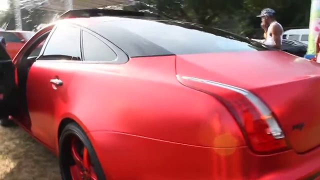 Matte Red Jaguar XJ on Forgiatos смотреть онлайн