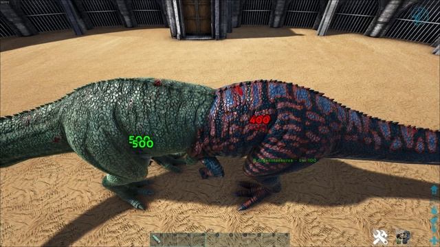 Genesis 2 R-Giganotosaurus vs. Normal Giganotosaurus | ARK Dino Short Fight 🦎 смотреть онлайн