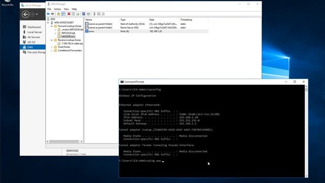 Create DNS forward lookup zone and reverse lookup zone смотреть онлайн