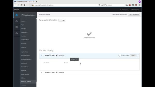 Cockpit Feature: Software Update Snapshots смотреть онлайн