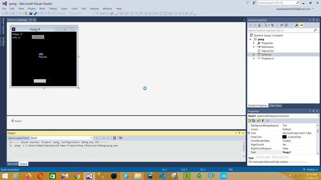 pong game project in c#.net with source code | gameing project in .net | visual studio projects смотреть онлайн