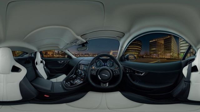Jaguar F-Type Coupé Car Interior 360 смотреть онлайн
