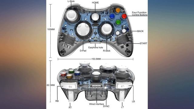PAWHITS Wireless Controller Compatible with Xbox 360 Double Motor Vibration Wireless Gamep смотреть онлайн