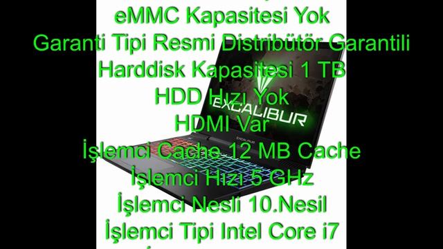 Casper Excalibur G770 1075 B5J0A Intel Core i7 10750H 16GB 1TB + 256GB SSD GTX1650Ti Windows 10 Hom смотреть онлайн