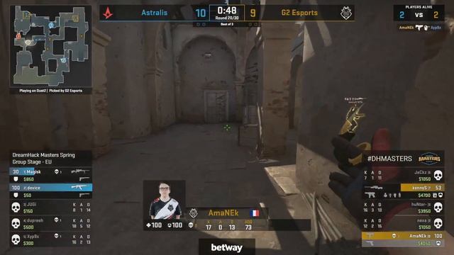 Amanek делает эйс с MAC-10 в ситуации 2vs5 смотреть онлайн
