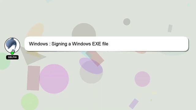 Windows : Signing a Windows EXE file смотреть онлайн