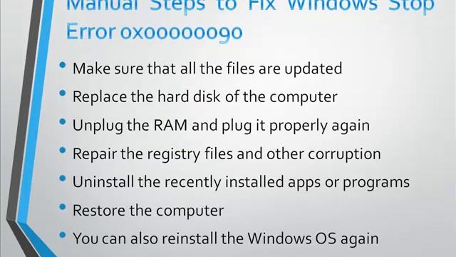 Fix Windows Stop Error 0x00000090 смотреть онлайн