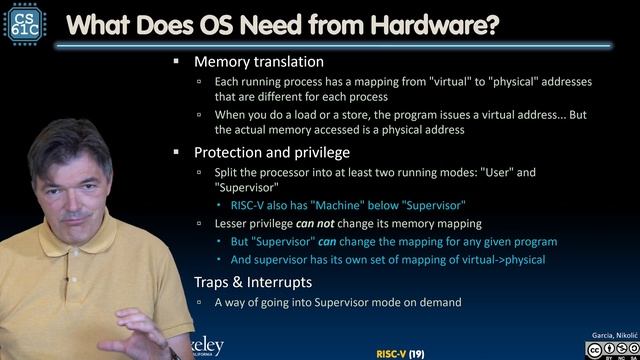 [CS61C FA20] Lecture 28.2 - OS & Virtual Memory Intro: Operating System Basics смотреть онлайн
