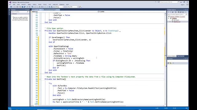 41) Text Editor Project - File Open Option & OpenFileDialog. смотреть онлайн