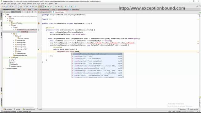 How to add Swipe Refresh Layout in android studio смотреть онлайн