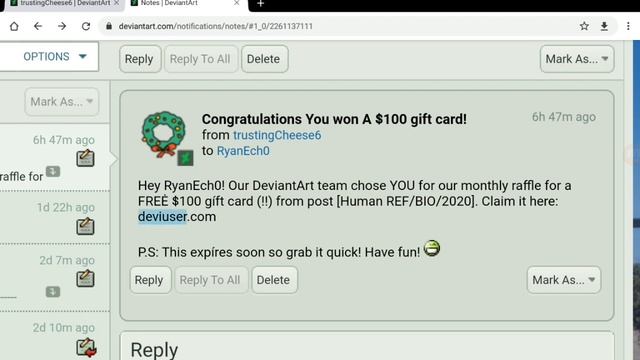 DeviantArt Gift Card Scam? смотреть онлайн