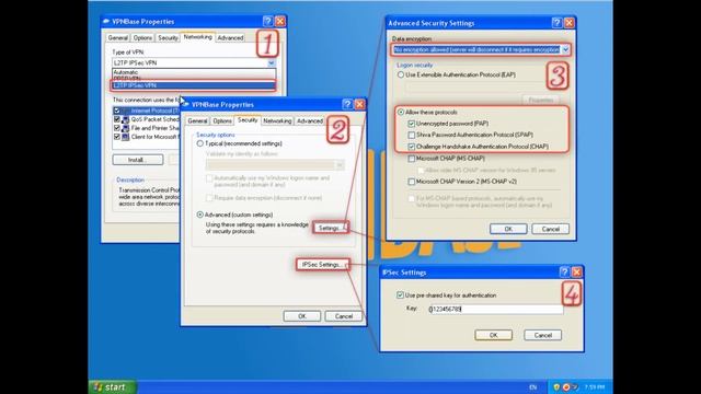how to set L2TP in windows XP.mp4 смотреть онлайн