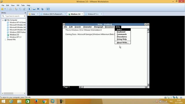 Windows 3.0 IN VMware Workstation 8 смотреть онлайн