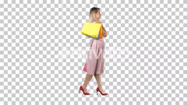 Young woman with shopping bags looking at window display | Stock Footage - Envato elements смотреть онлайн