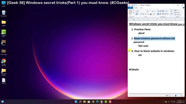 [Geek 38] Windows secret tricks (Part 1) you must know. (#CGeeks) смотреть онлайн