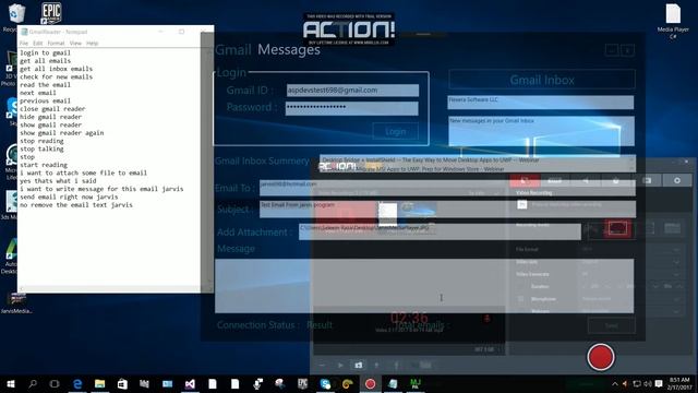 Jarvis Gmail Reader And Email Sender WPF C# смотреть онлайн