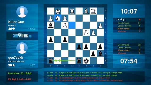 Chess Game Analysis: Killer Gun - gee7sakk : 0-1 (By ChessFriends.com) смотреть онлайн