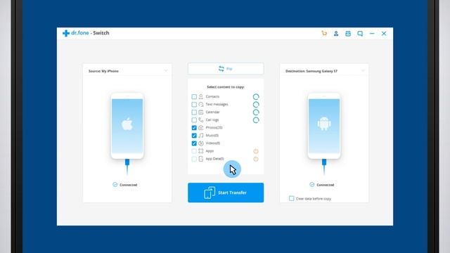 Wondershare Dr.Fone - Phone Transfer - Transfer Data Between iPhone and Android смотреть онлайн