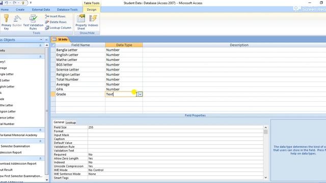 How to made student Database in Microsoft access 2007 // Make Student Database Program of any Schoo смотреть онлайн