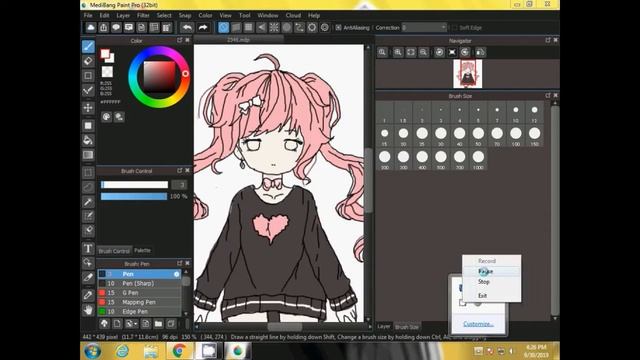 drawing anime girl using medibang paint pro смотреть онлайн