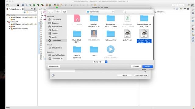 Create selenium project and import Jar file on Mac/windows смотреть онлайн