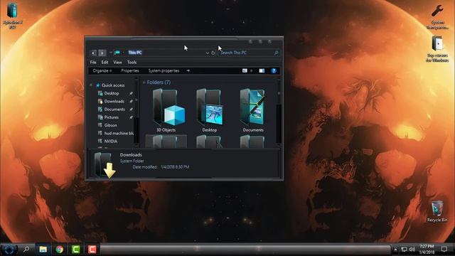 Windows 10 theme Aphelion X RS2 and RS3 смотреть онлайн