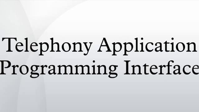 Telephony Application Programming Interface смотреть онлайн