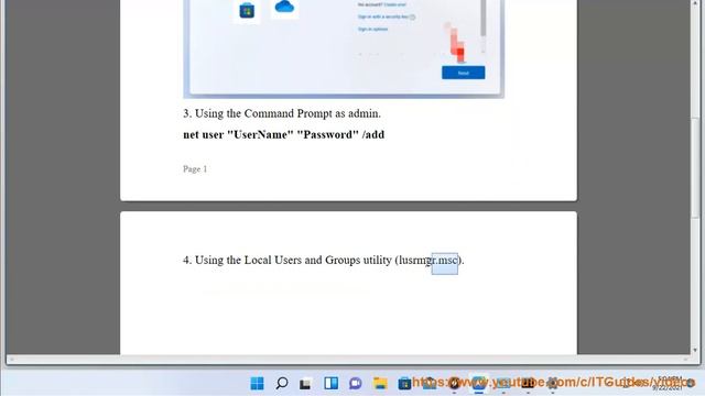 Create a New User on Windows 11 смотреть онлайн