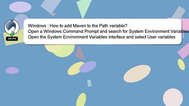 Windows : How to add Maven to the Path variable? смотреть онлайн