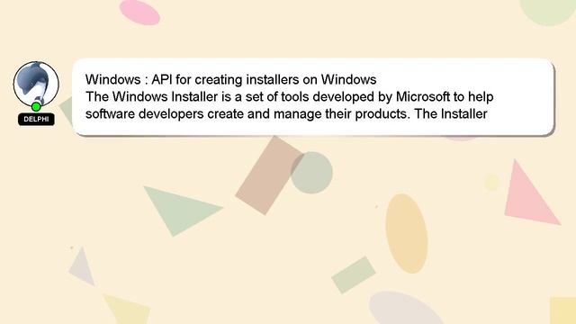 Windows : API for creating installers on Windows смотреть онлайн